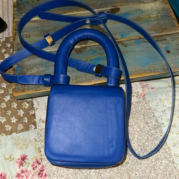 Source Unknown Handbags - Mini Korean PU Cobalt Blue Cross Body Bag